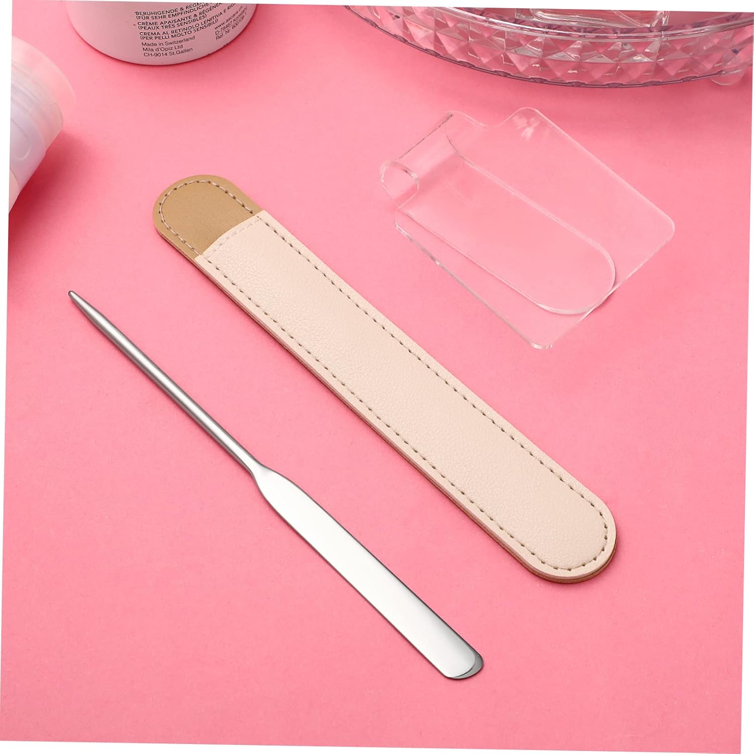 Makeup Mixing Palette Hand Tray Spatula Foundation Palette for Home Salon Use