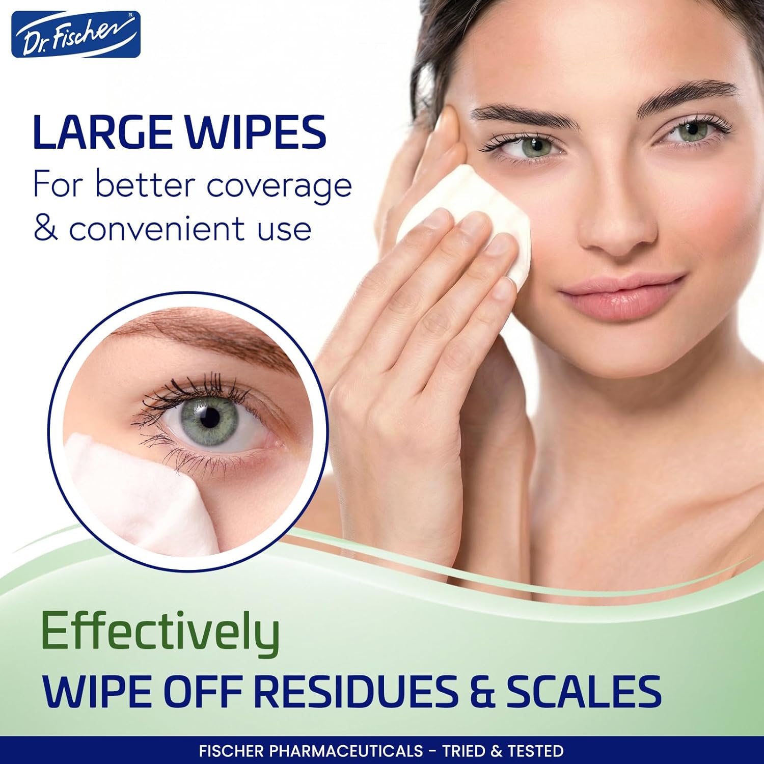 Dr. Fischer Eyelid Wipes - Hypoallergenic Preservative-Free Eye Cleansing Wipes for Sensitive Eyelids (Twin Pack). - Image 5