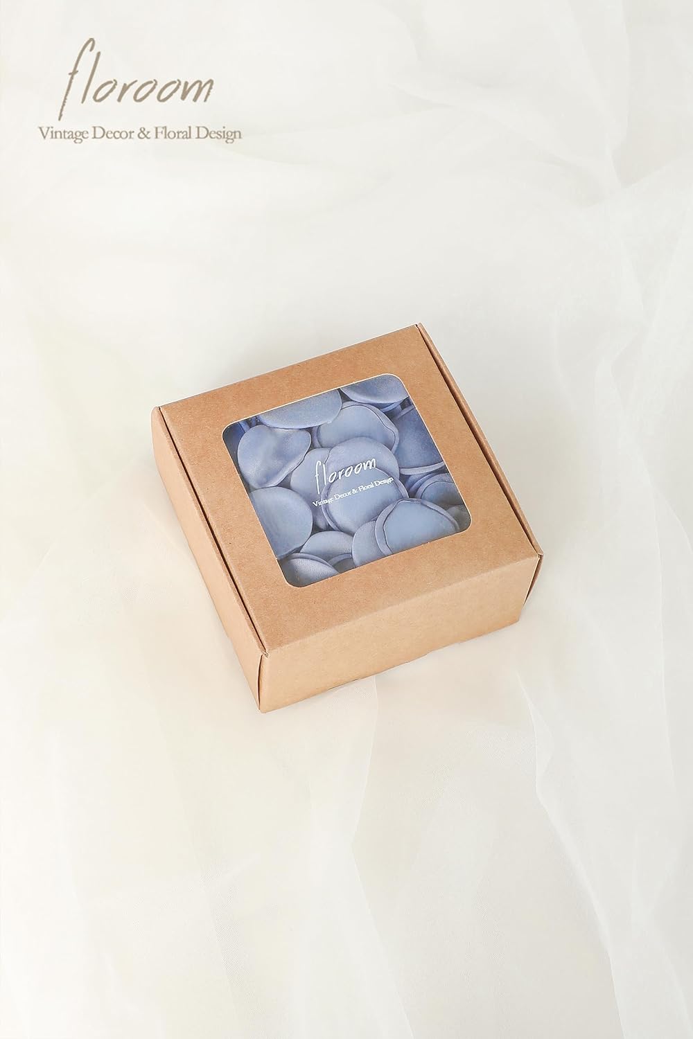 Floroom 300pcs Rose Petals Dusty Blue Faux Silk Flower Petals for Wedding Flower Girl Basket Aisle Scatter Dinner Table Centerpieces Party Confetti Bridal Shower Romantic Night Decoration - Image 5