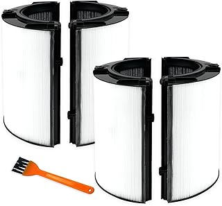 2 Pack TP06 Replacement Filter Compatible with Dyson TP06 HP06 TP07 HP07 HP09 TP09 TP08 PH01 PH02 PH03 360° Combi 2 in 1 HEPA+Carbon Filters,Black