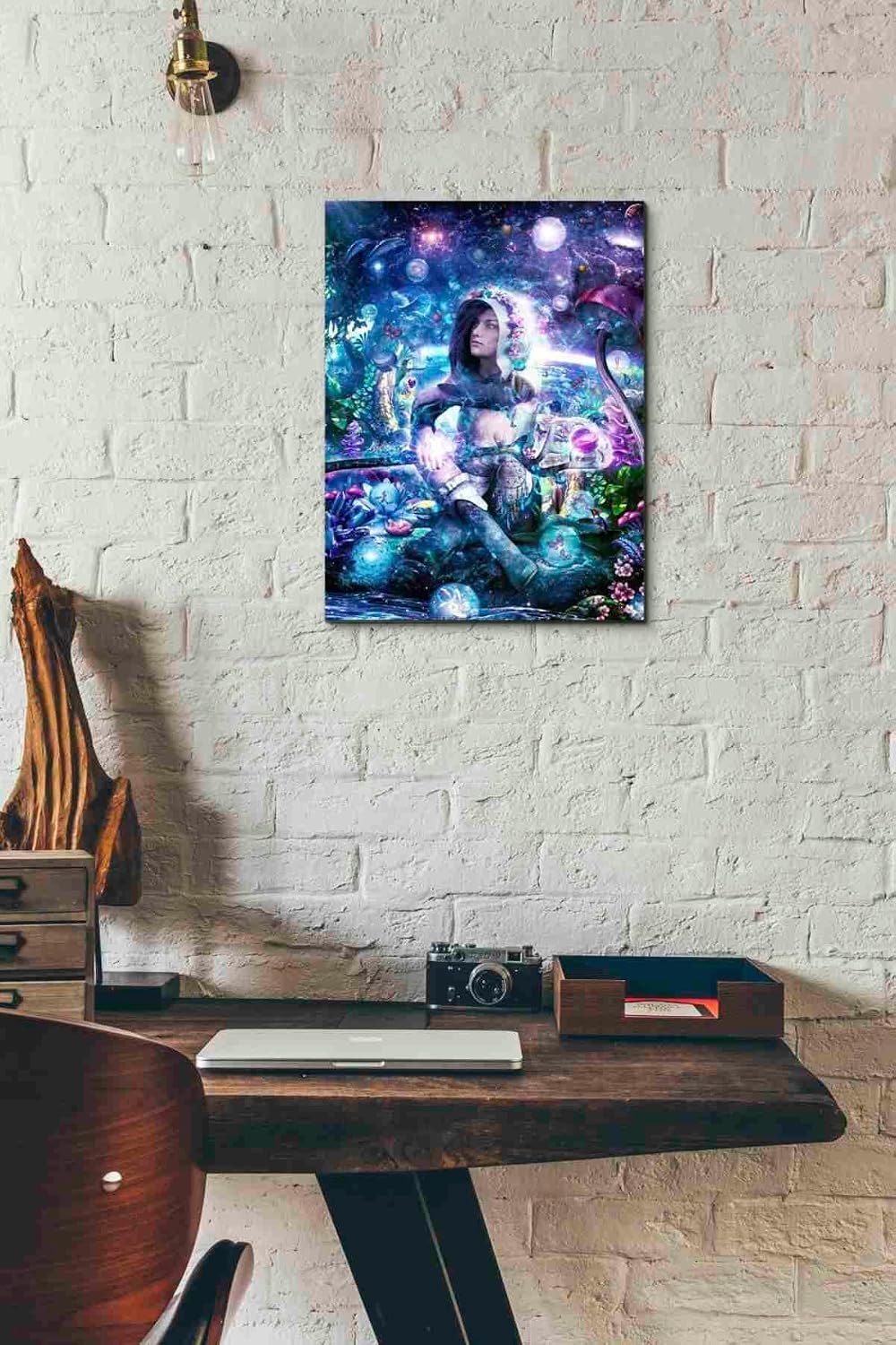 Epic Graffiti 'Observing Our Celestial Synergy' by Cameron Gray, Canvas Wall Art, 12"x16"
