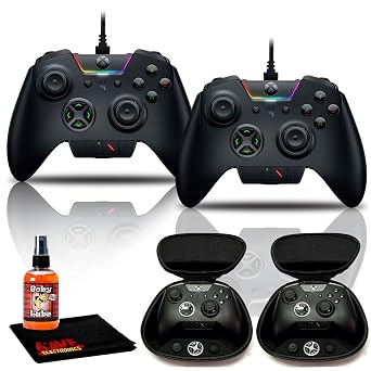Razer Wolverine Ultimate Wired Gaming Controller Black - Two Pack Bundle with 6Ave Cleaning Kit - For PC, Xbox One, and Xbox Series X