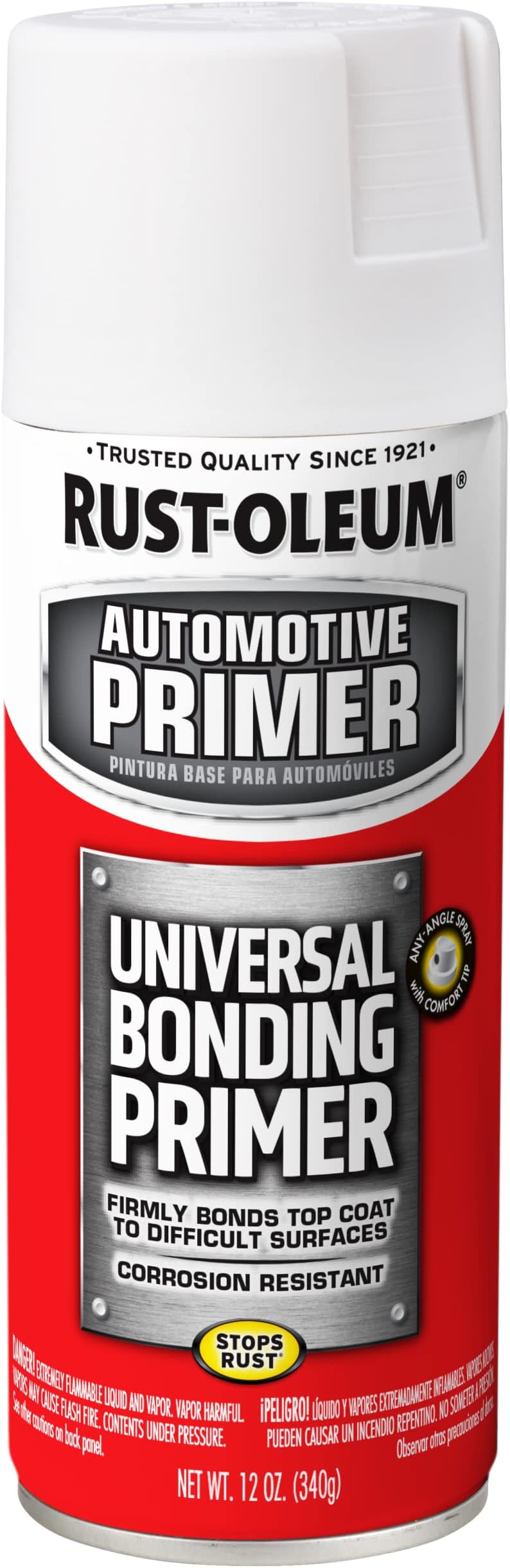 Rust-Oleum 286793 Automotive Universal Bonding Primer Spray, 12 oz, Flat White, (Pack of 1)