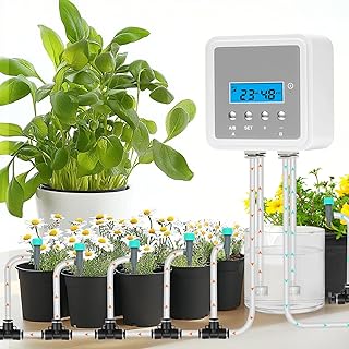 Smart Automatic Plant Watering System for 20 Pots - Dual Pump Indoor Dri...