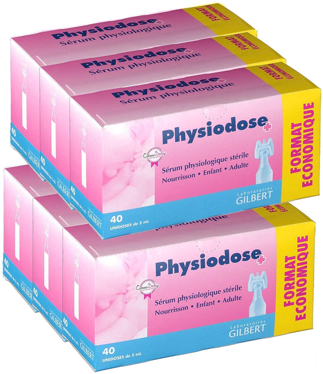 Physiodose Sérum physiologiques Lot de 6 boîtes de 40 unidoses