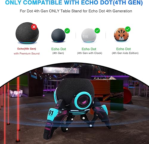 Miniatura 2 de Soporte para Echo Dot, soporte decorativo para Echo Dot (4ª y 5ª generación) o Homepod Mini, el soporte se puede ajustar arbitrariamente de postura