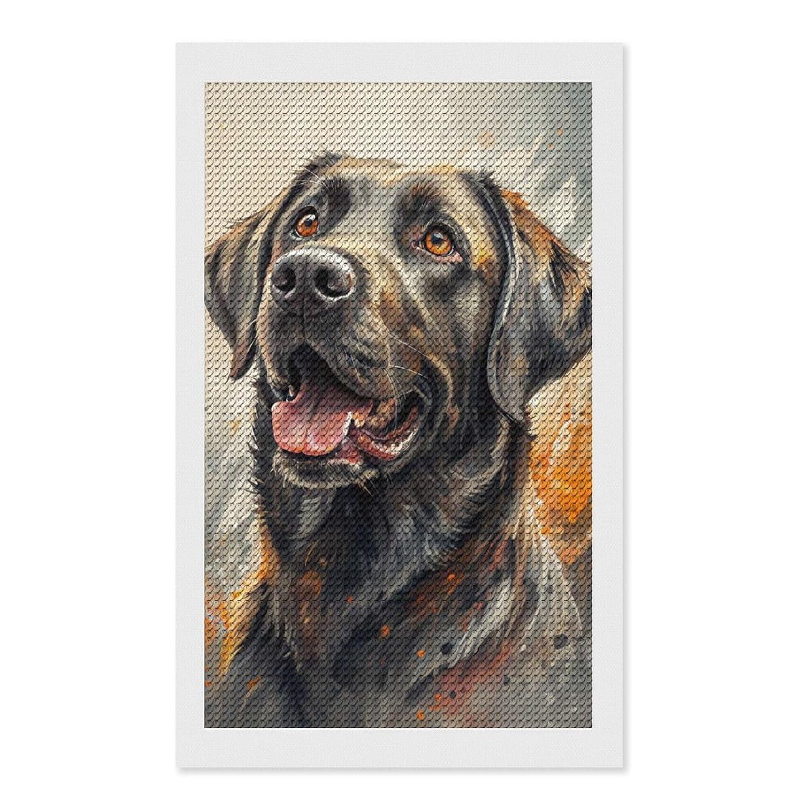 Junmoney Watercolor Portrait of A Labrador Retriever Diamond Art Kit 12"x20", Bedroom Decor, Adhesive Canvas, Full Kit Included, Thoughtful Present, Birthday Gift
