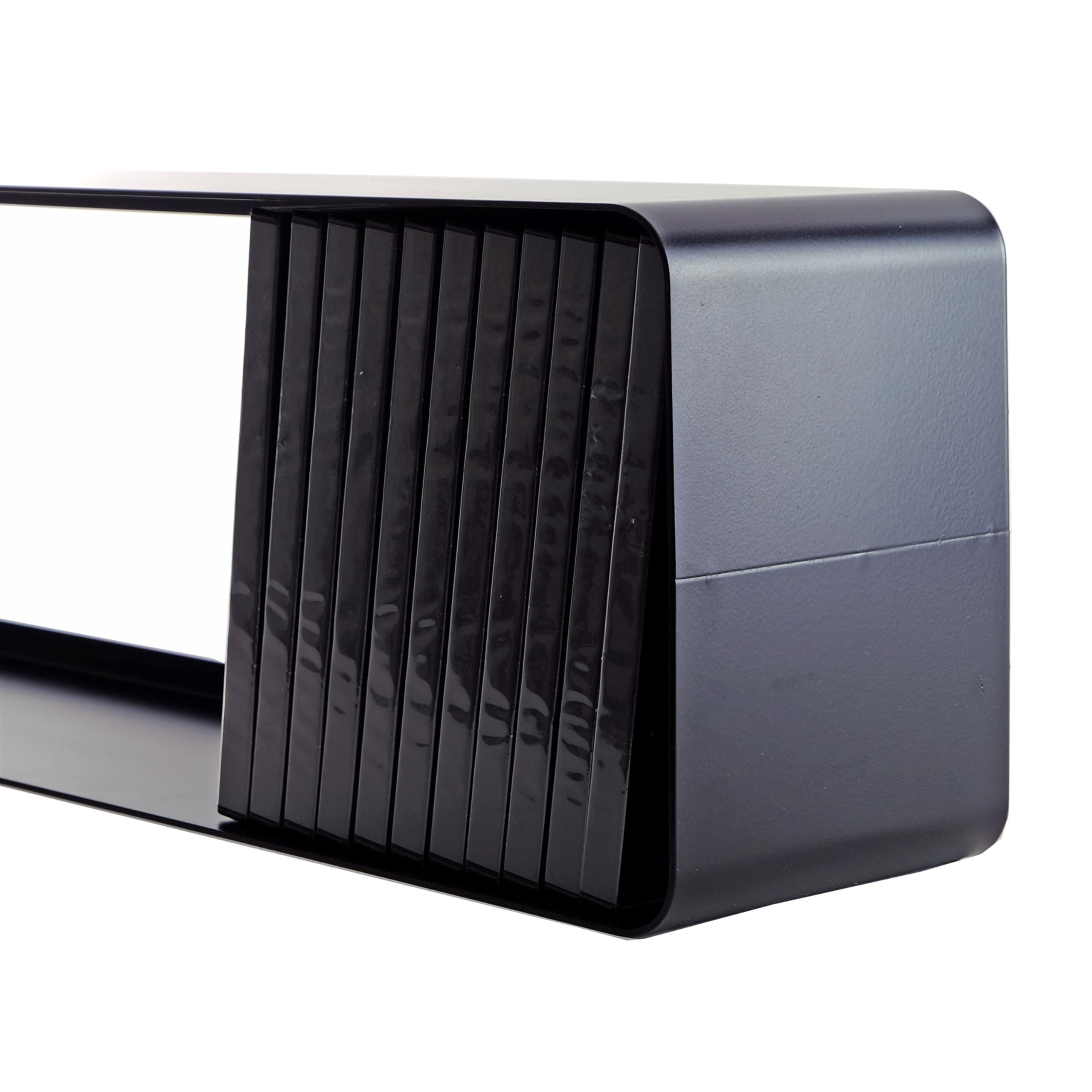 XXL DVD & BLU-RAY mensola cubo design lounge di design Delights Retro Rack da parete in metallo nero