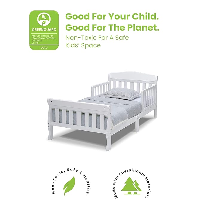 Delta Children Cama Toddler Cantón Blanco miniatura 4