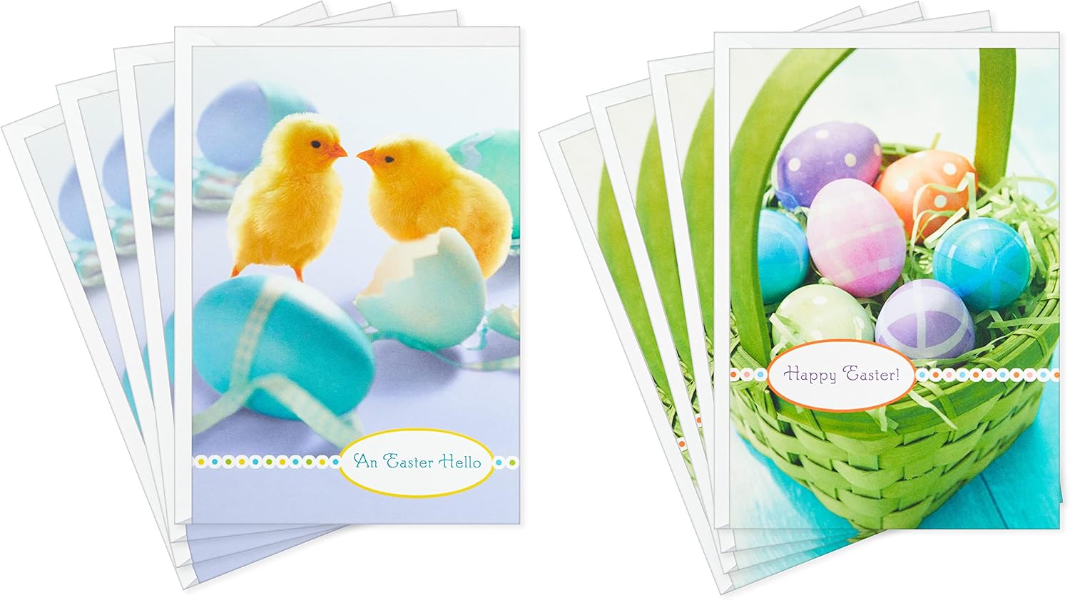 Hallmark Easter Cards Assortment, Easter Hello (8 Cards with Envelopes, 2 Designs)