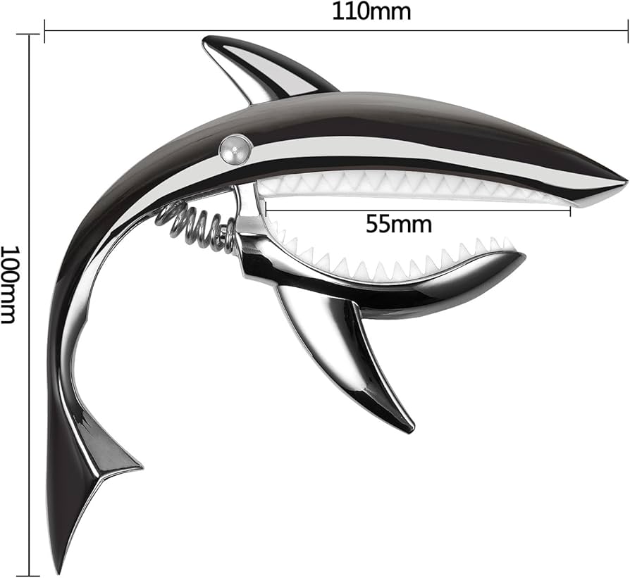 Amazon | カポタスト Artilee シャークカポ 鮫形 ばね式 ビビらず 亜鉛
