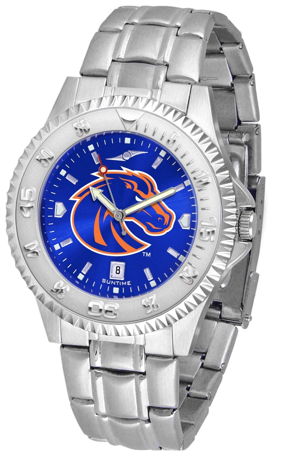 SunTime Men's Competitor 40mm Quartz Watch, 20mm Stainless Steel Strap, Anochrome Dial