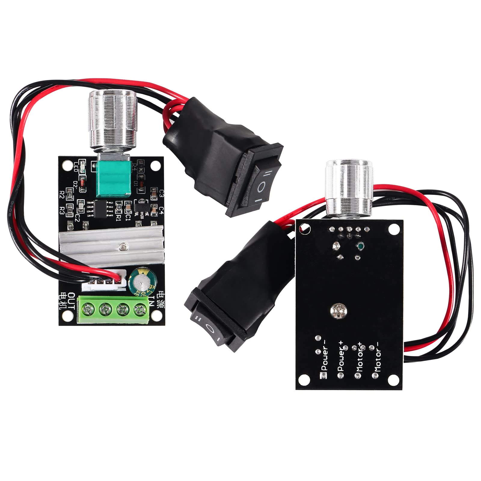 2 szt. 6 V 12 V 24 V 28 V 3 A 80 W regulator prędkości silnika prądu stałego PWM regulowany przełącznik odwracalny 1203BB silnik prądu stałego cofania.