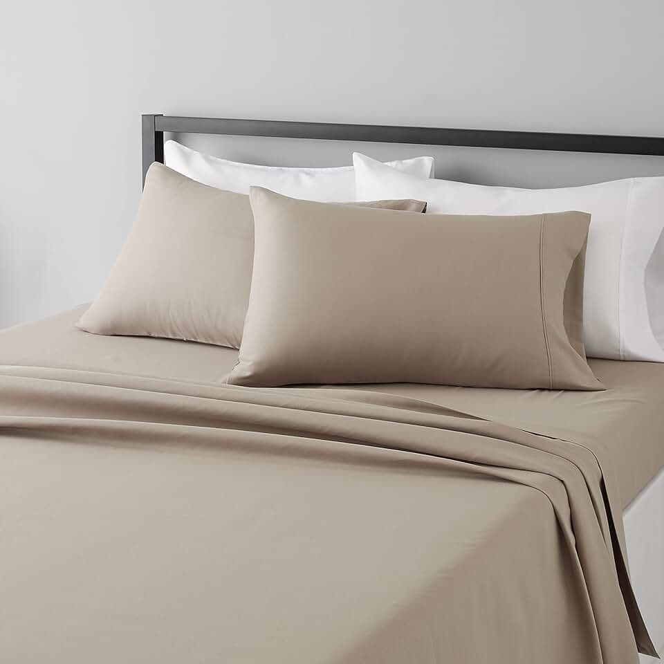 Lightweight Super Soft Cooling, Breathable Wrinkle Resistant Brushed Microfiber 4-Piece Sheet Set with 14-Inch Deep Pockets, Queen