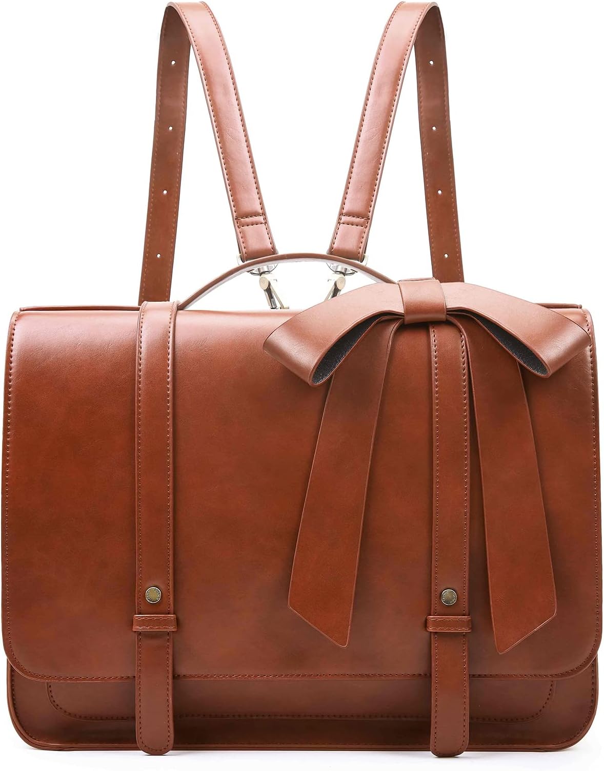 Briefcase for Women Messenger Backpack PU Leather Laptop Bag Satchel Computer Bag for College Business Travel