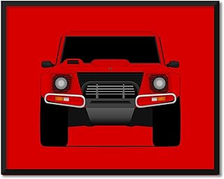 CUSTOMIZABLE COLOR: Lamborghini LM002 (1986-1993) Inspired Poster Print Wall Art Decor Handmade (Unframed)