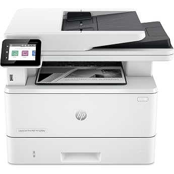 HP LaserJet Pro MFP 4102fdw Multifunction Laser Printer Black/White WiFi Fax Automatic Double-Sided Printing High Print Speed Wolf Pro Security