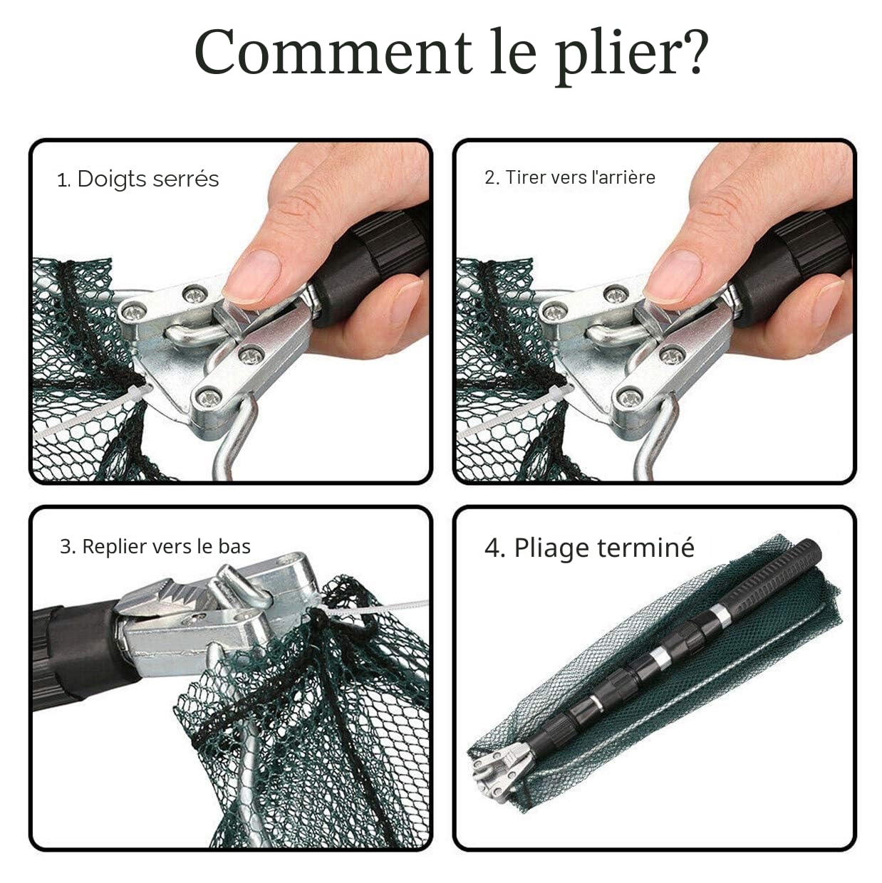 Épuisette de Pêche, Xndryan 170cm/130cm Long Manche Épuisette Téléscopique, Épuisette Pliable pour Pêche à La Carpe Truite Crevette Etang Bassin Poisson