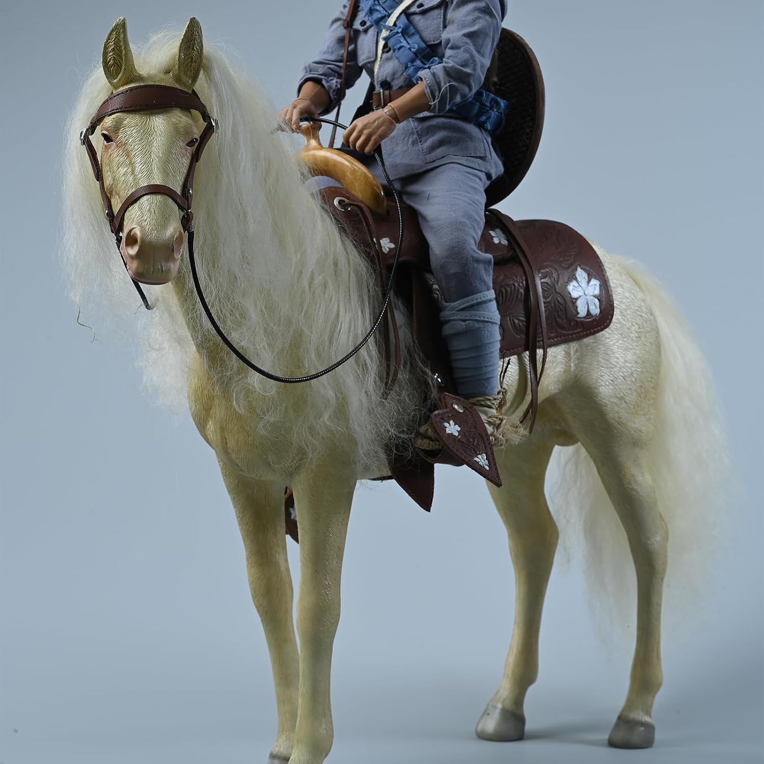 MMOS X JXK Akhal Teke Horse Statue for Home Decor, Durable Polyresin with Intricate Details, Horse Sculpture Gift for Horse Lovers