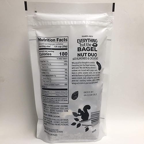 Miniatura 2 de Trader Joe's Everything But The Bagel Nut Duo con almendras y anacardos, paquete de 4