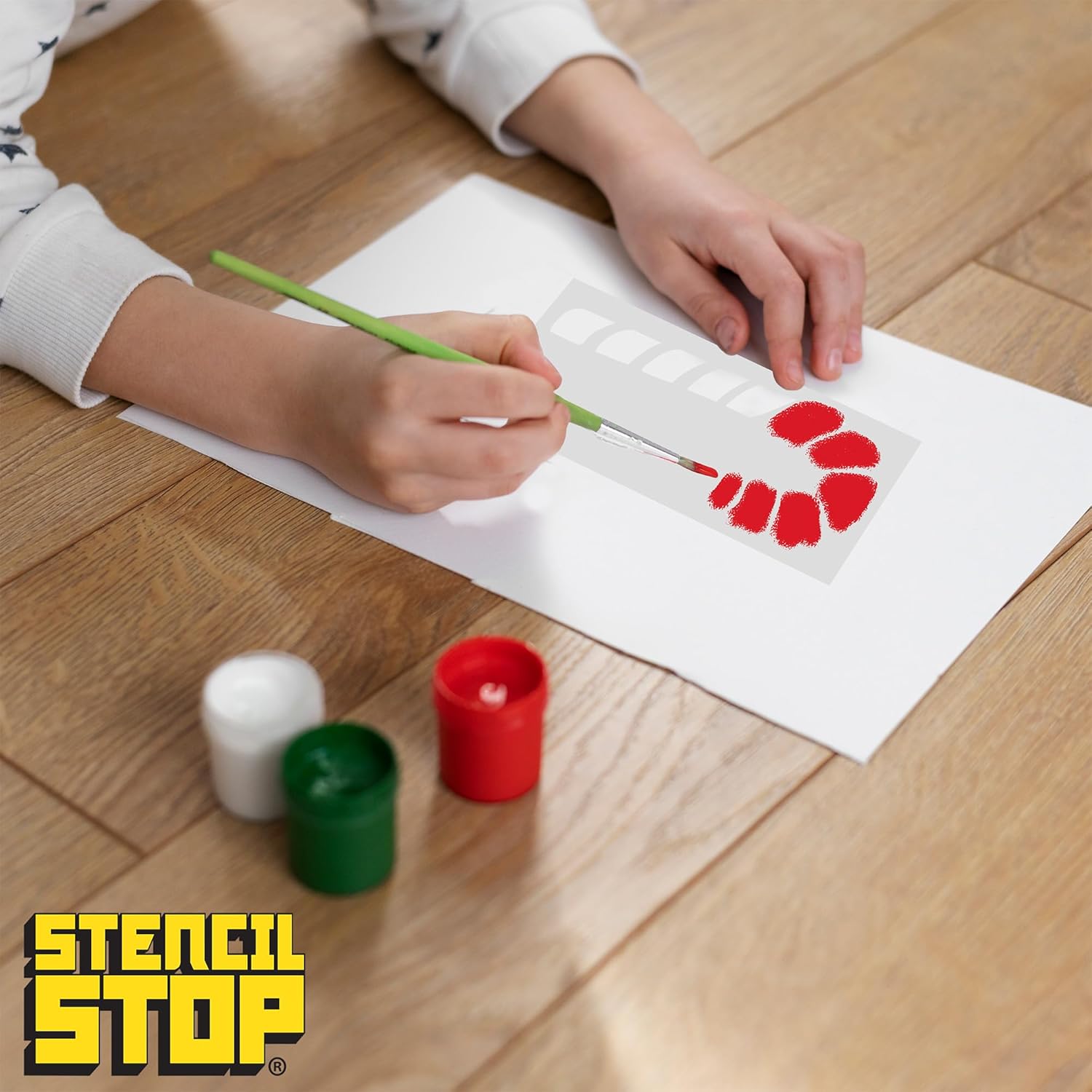 Stencil Stop Candy Cane Stencil - Reusable for DIY Projects, Painting, Drawing, Crafts - 14 Mil Mylar Plastic (7.13 x 18 inches)