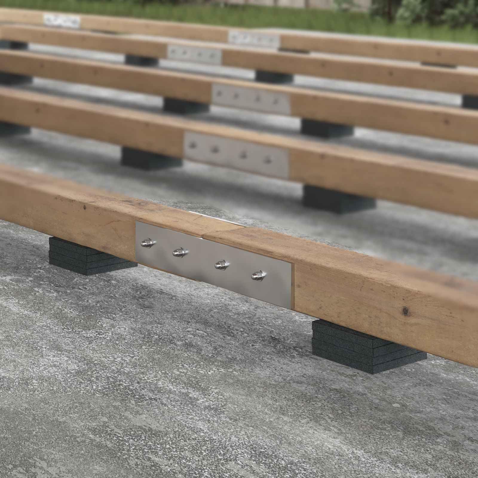 Tappetino in granulato di gomma nero, 9 x 9 x 1 cm, antiscivolo, elastico, durevole, versatile, per ufficio, soggiorno, mobili, protezione e stabilità