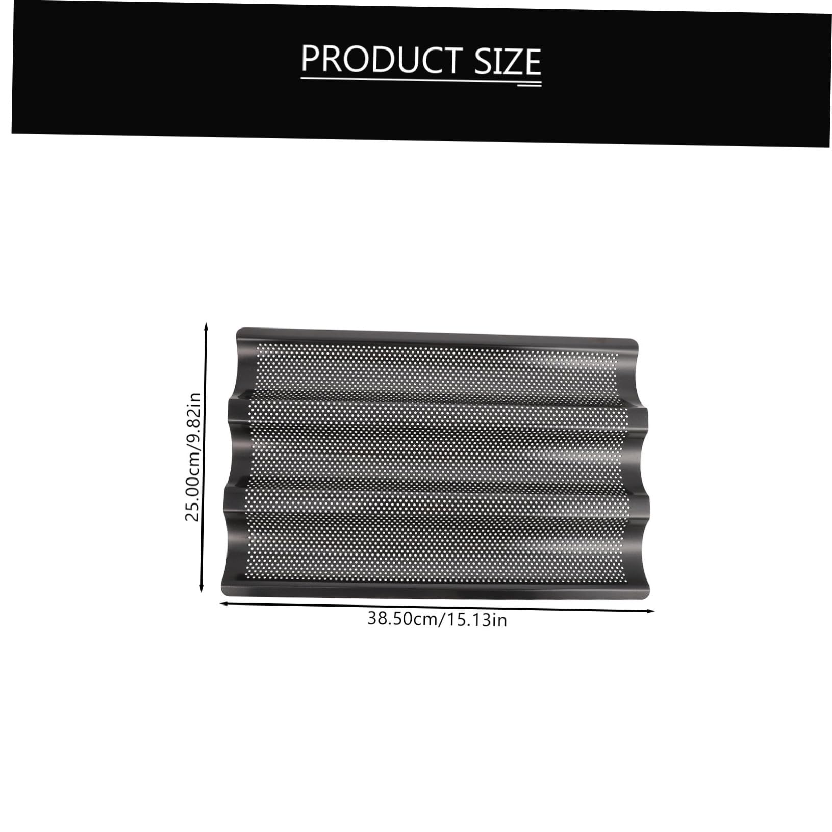 ABOOFAN 3-slot Bread Baking Pan Nonstick Baguette Mold Stainless Steel French Bread Baking Tray