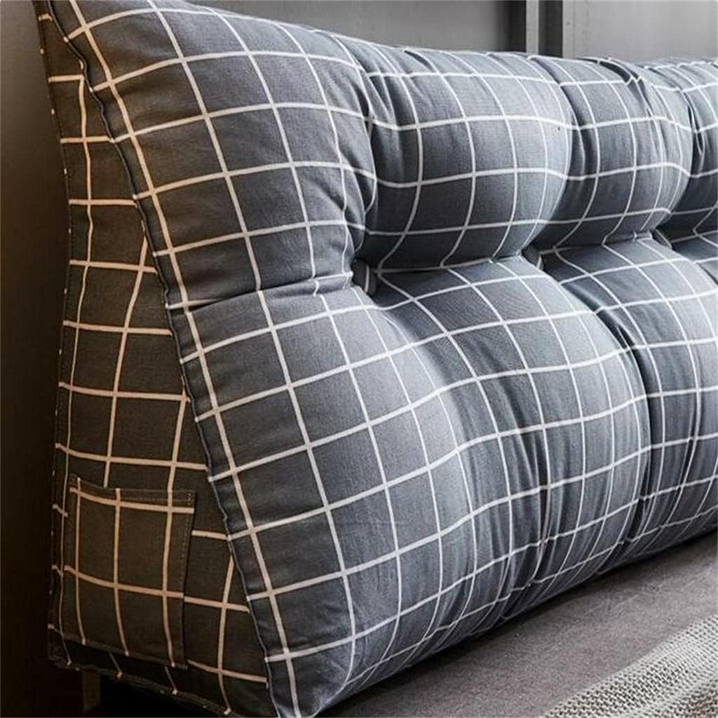 Double Bed Reading Pillow, Printing And Dyeing Flowers Triangular Wedge Pillow Tatami Mat Never Collapse Headboard Cushion Lumbar Pillow Removable Washing Cover,D,17.7x9.8x20"/45x25x50cm