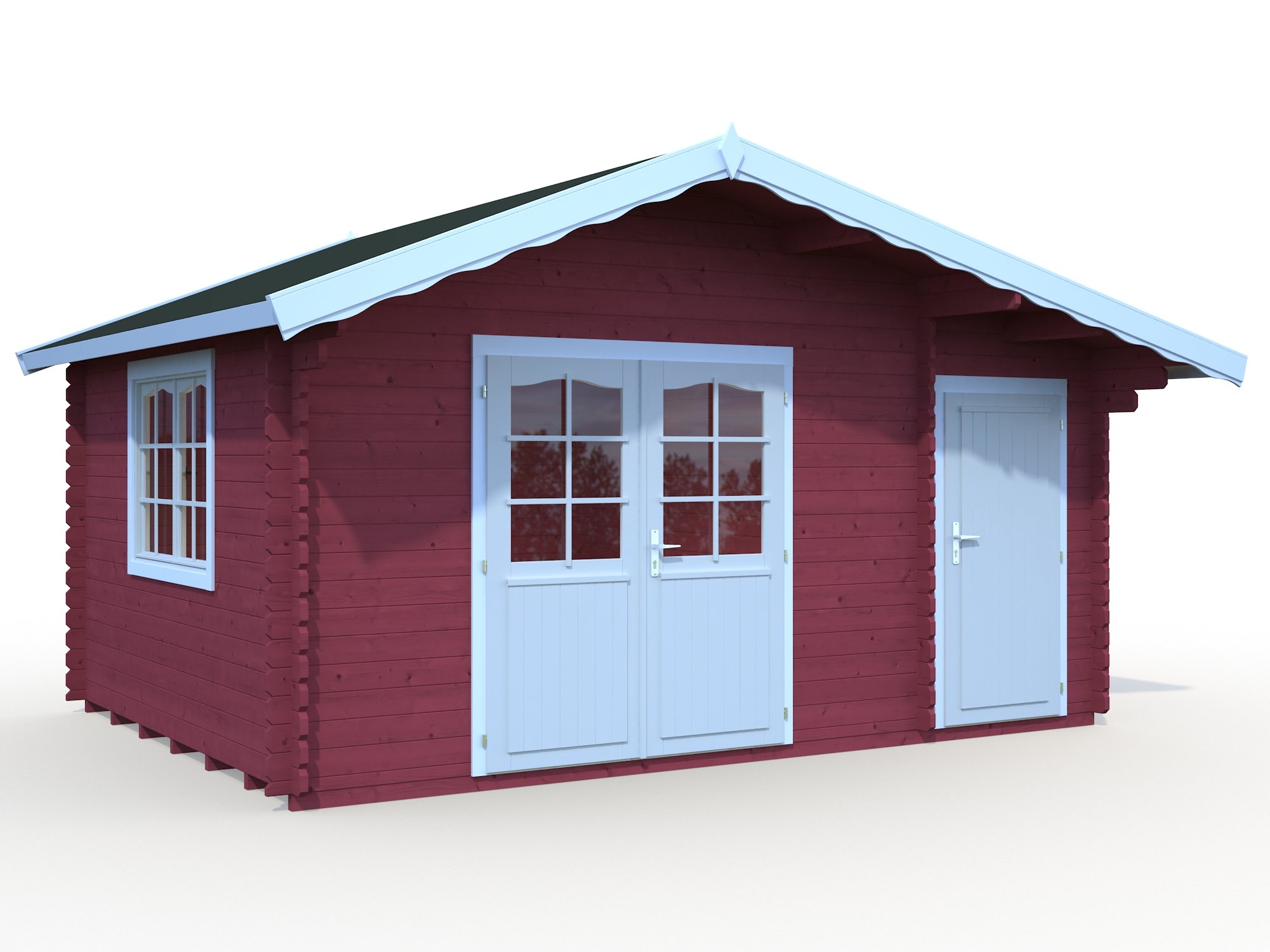 Palmako Blockbohlenhaus Emma 14,2 34 mm natur