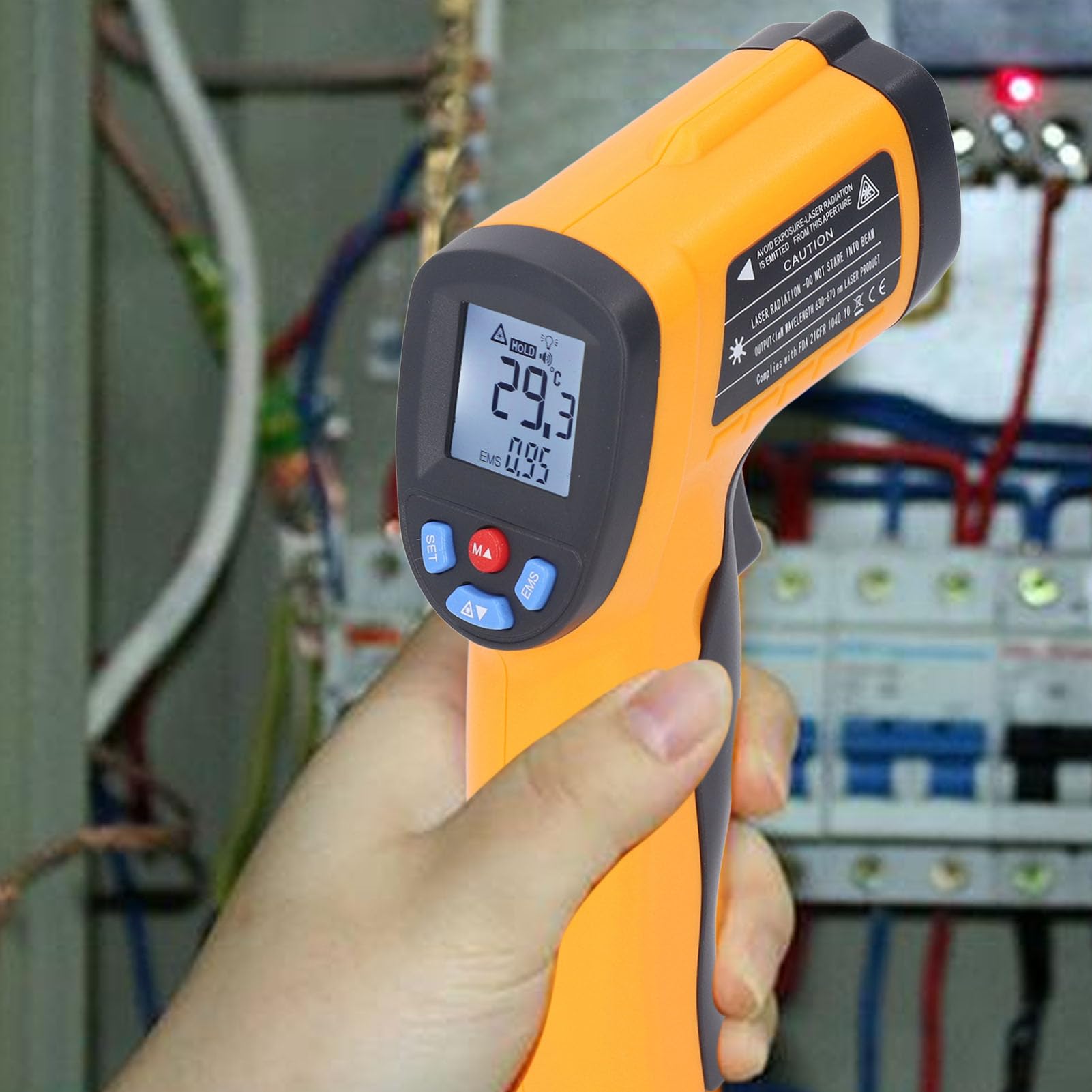 Termometro a infrarossi Pistola Alta Digitale Palmare Cottura Industriale Temperatura di Calore