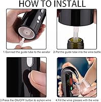 Vista 3 de Aireador de vino eléctrico, juego de regalo de dispensador de bomba de decantador de vino, vertedor de aireador de vino automático. Bomba
