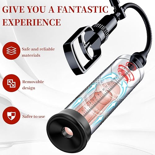 Miniatura 2 de Penisen Bomba de extensores, bomba de vacío eléctrica con bolsillo de silicona, potente bomba de extensión de presión de aire de succión VYY16