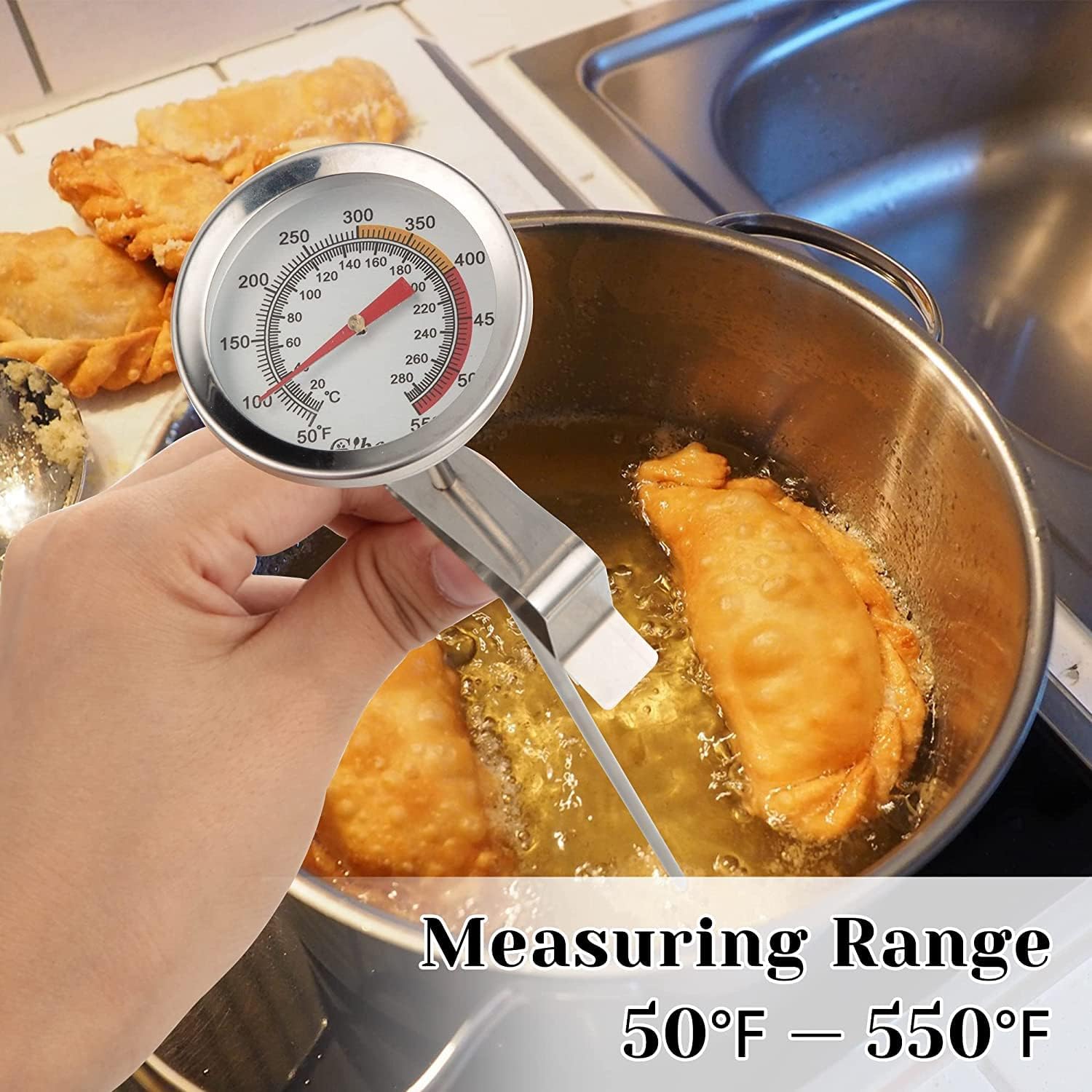 Review Candy Meat Food Thermometer for Kitchen Cooking, Instant Read Deep Fry Thermometer with