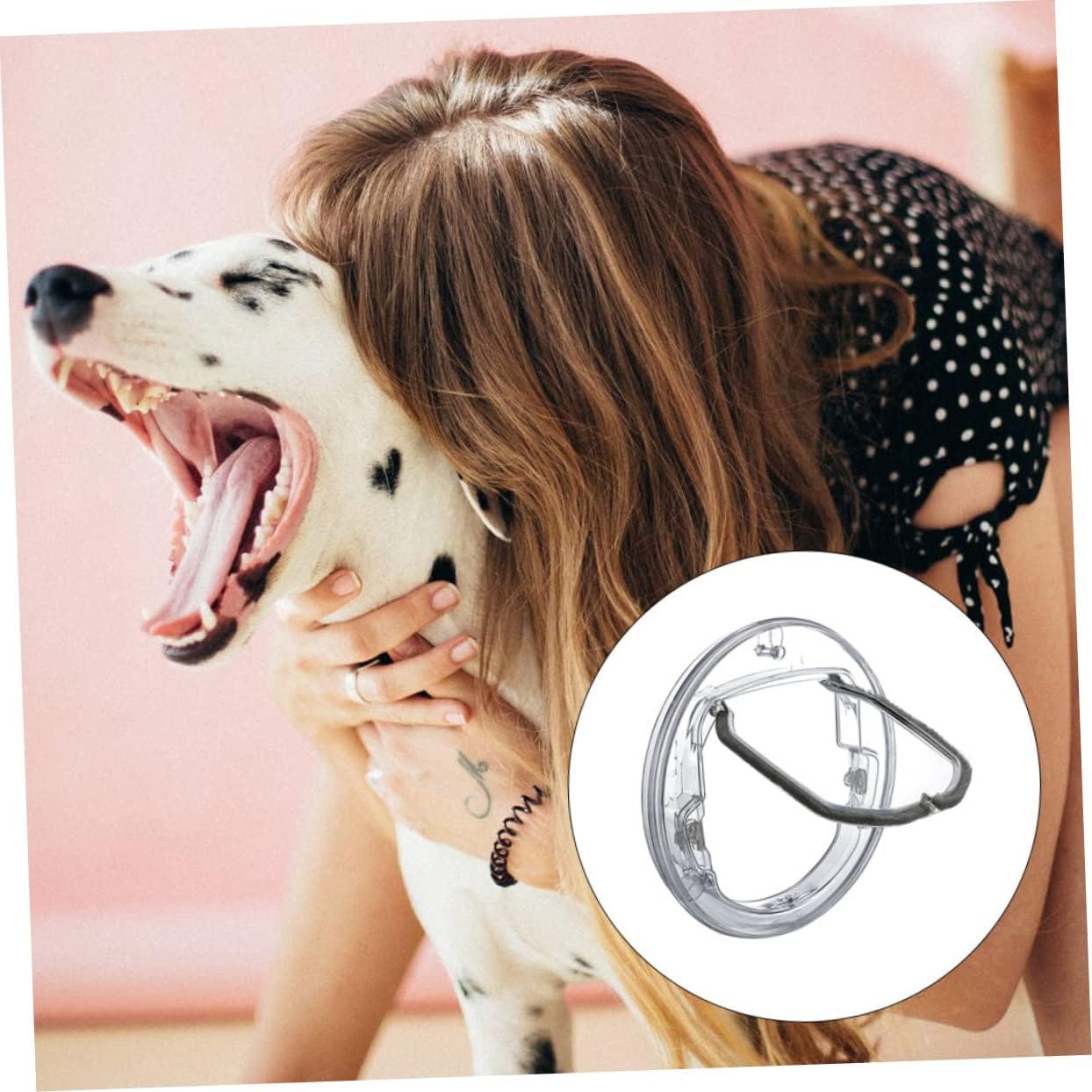 Round Plastic Pet Door Controllable Cat Hole Dog Door Gate Locking Pet Supplies