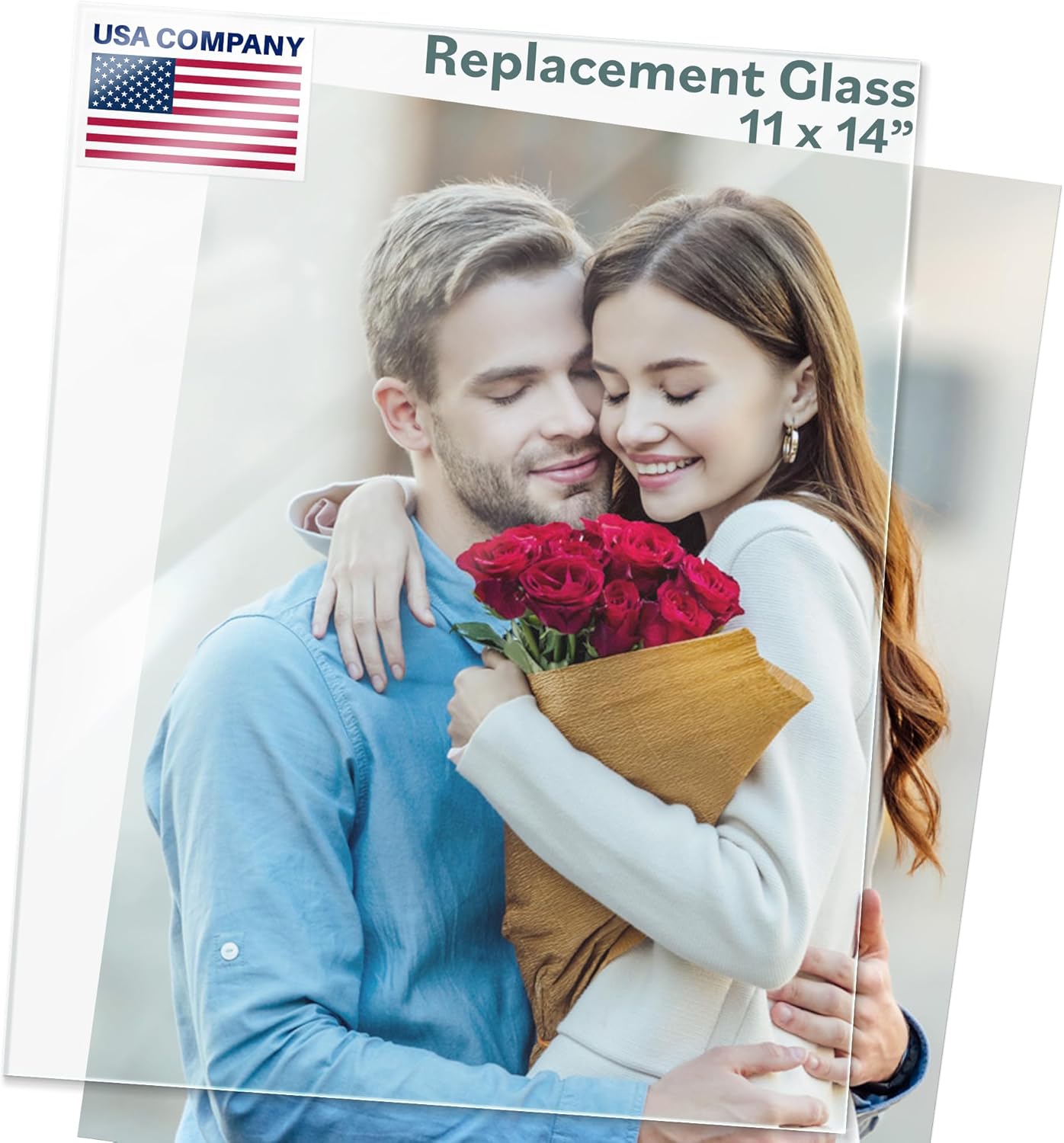 IconaBay 11x14 Heat-Strengthened Picture Frame Glass Replacement - Shatterproof, Scratch-Proof, Crystal Clear Cover Sheet