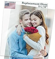 IconaBay 11x14 Heat-Strengthened Picture Frame Glass Replacement - Shatterproof, Scratch-Proof, Crystal Clear Cover Sheet