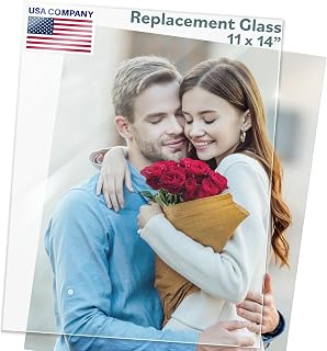 IconaBay 11x14 Heat-Strengthened Picture Frame Glass Replacement - Shatterproof, Scratch-Proof, Crystal Clear Cover Sheet