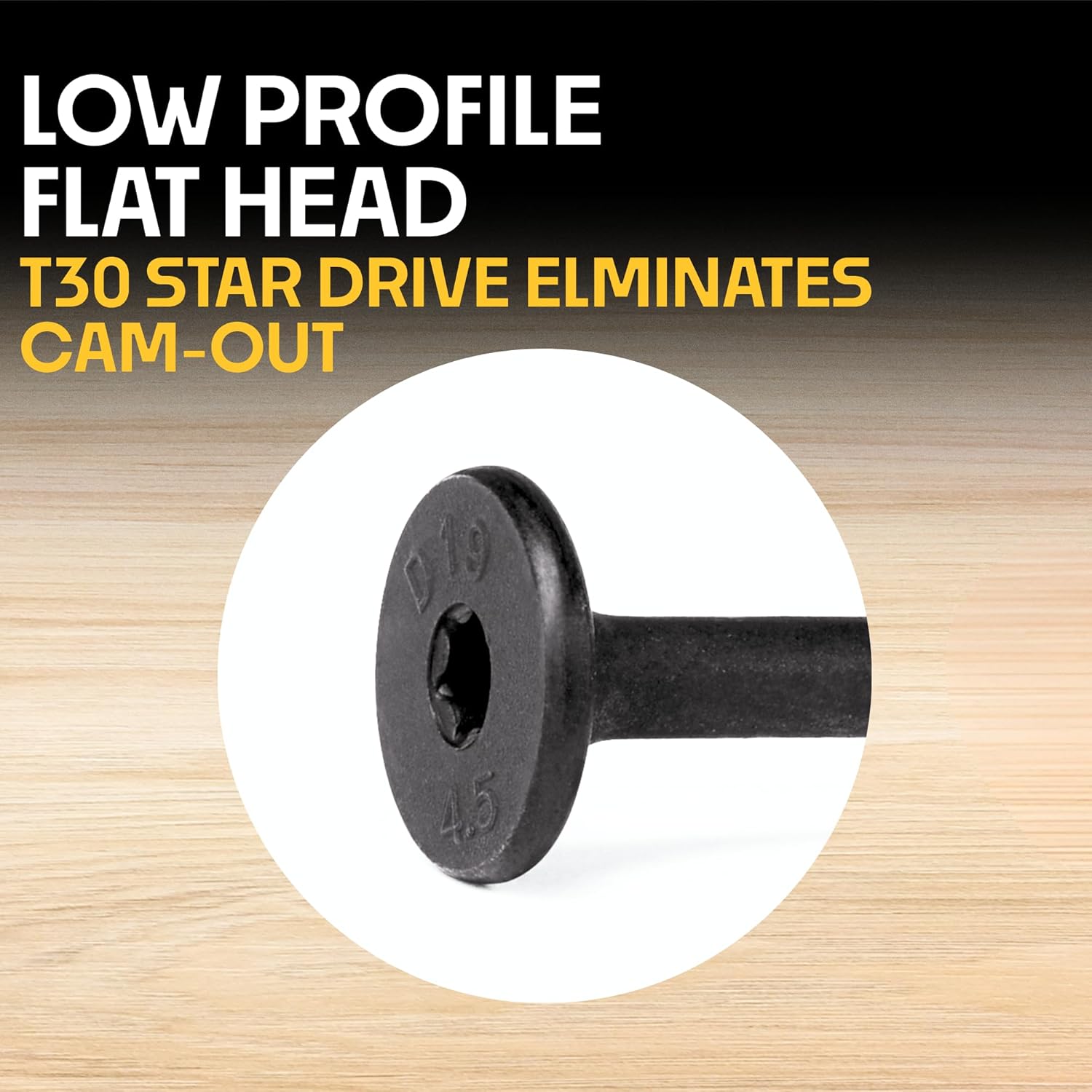 Starborn Structural XF23CT500 F23 Deck Ledger/Multipurpose Flat Head Wood Screw - Black - 50 Count - 0.23" x 5"