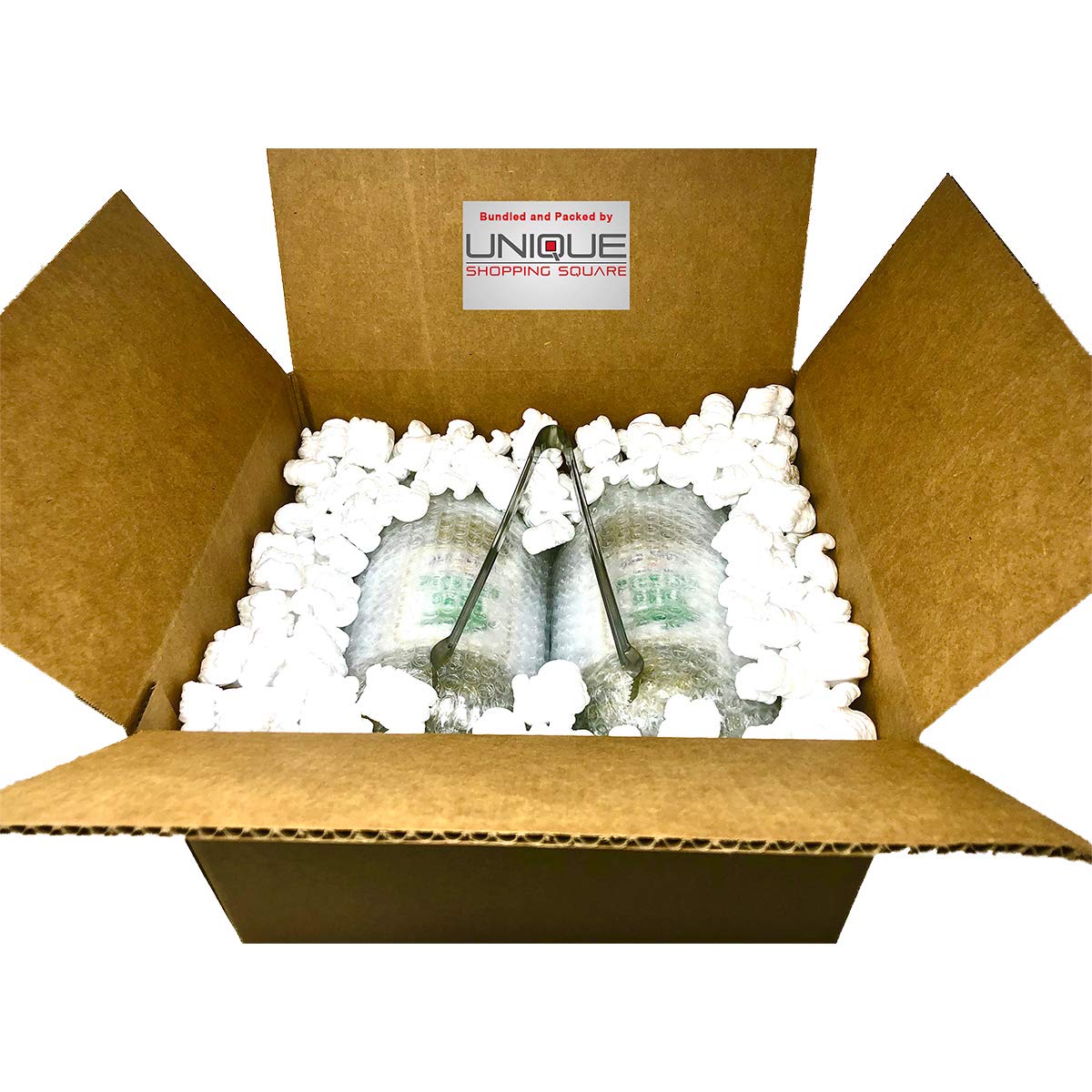 Old South Crisp Fresh Pickled Okra (2 x 64 fl oz jars) bundled with a complimentary 9" stainless steel tong - Gluten Free - Kosher