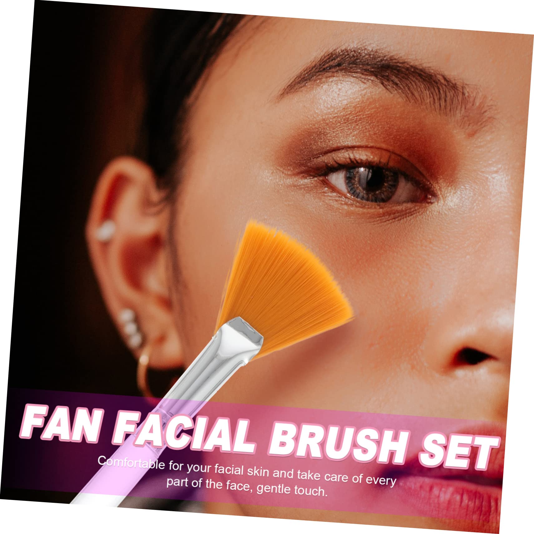 BIUDECO Flat Mask Brush Set 16pcs Fan Facial Brush Mask Applicator Mud Applicator Face Mask Brush Makeup Brush Set
