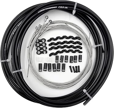 Farbetter JW Road & Mountain Bike Set for Shimano/SRAM, Complete Brake & Shifter Cable Housing, Stainless Cables, Cable End Caps Etc. Accessories