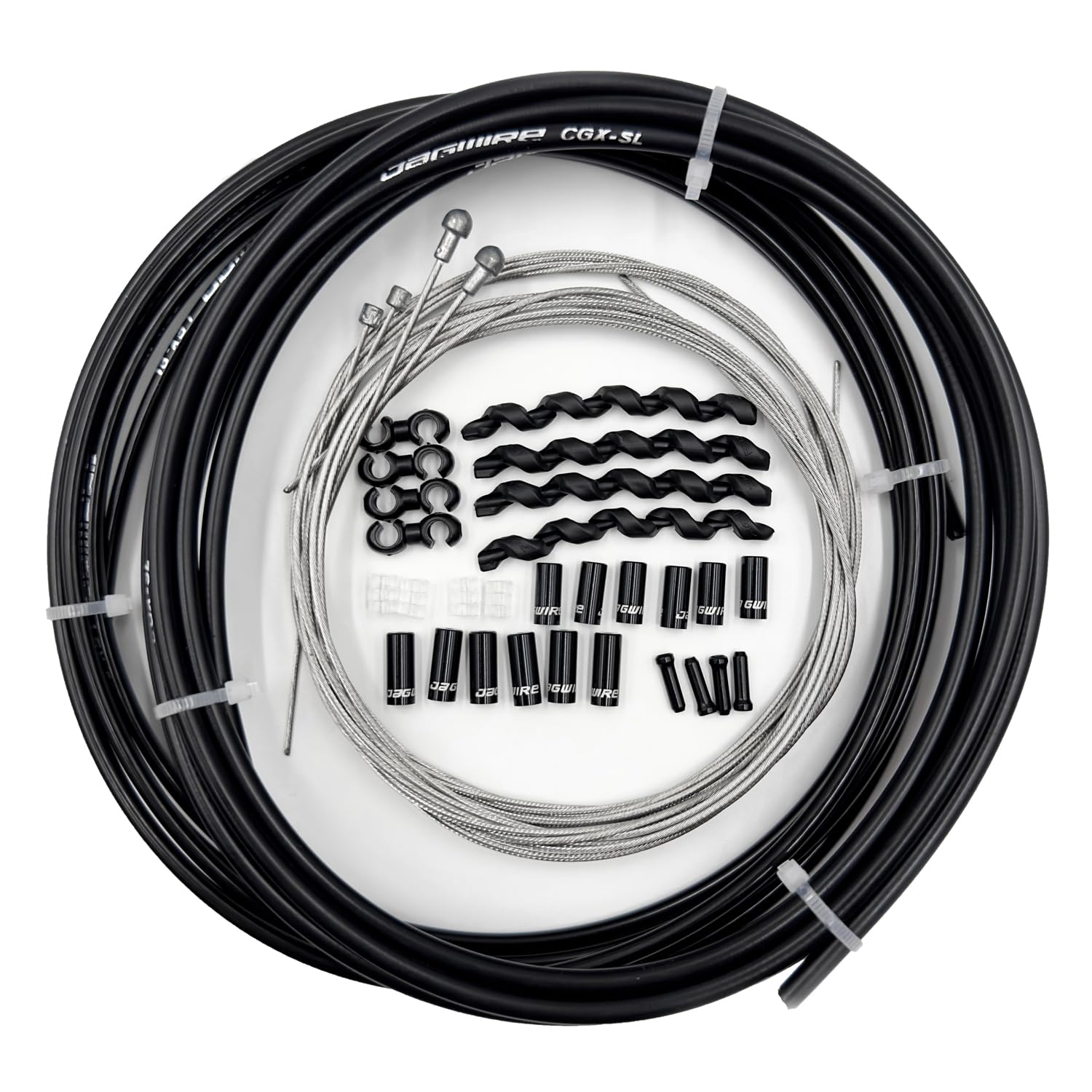Farbetter JW Road & Mountain Bike Set for Shimano/SRAM, Complete Brake & Shifter Cable Housing, Stainless Cables, Cable End Caps Etc. Accessories