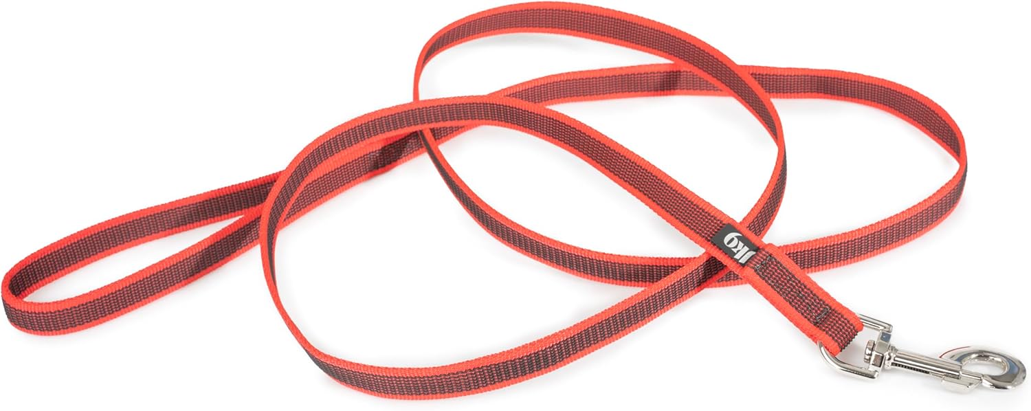 Color & Gray Super-Grip Leash with Handle, 20 mm x 2 m, Red-Gray