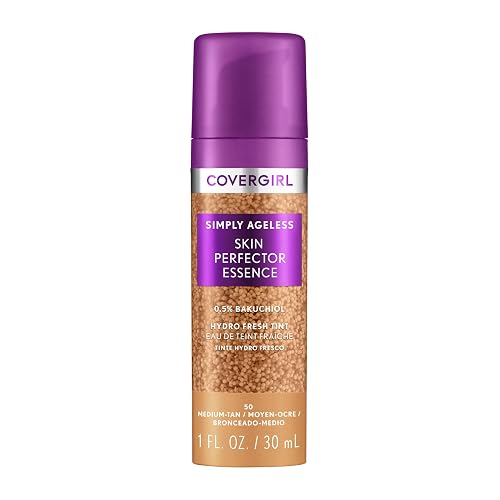 Covergirl Simply Ageless Skin Perfector Essence Foundation, 50 Medium-Tan