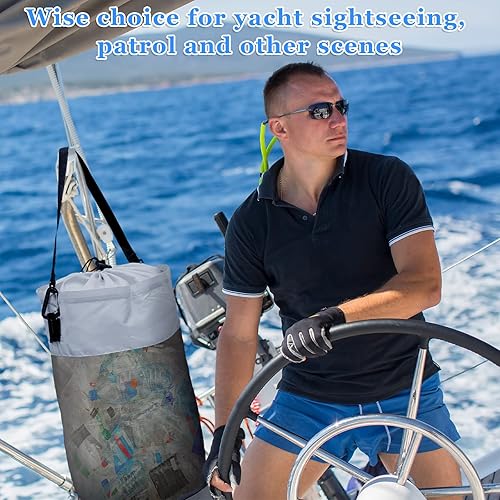 Miniatura 2 de Bolsas de basura portátiles para barcos al aire libre, contenedor de basura de malla de aro mediano, bolsas de basura reutilizables para barcos,