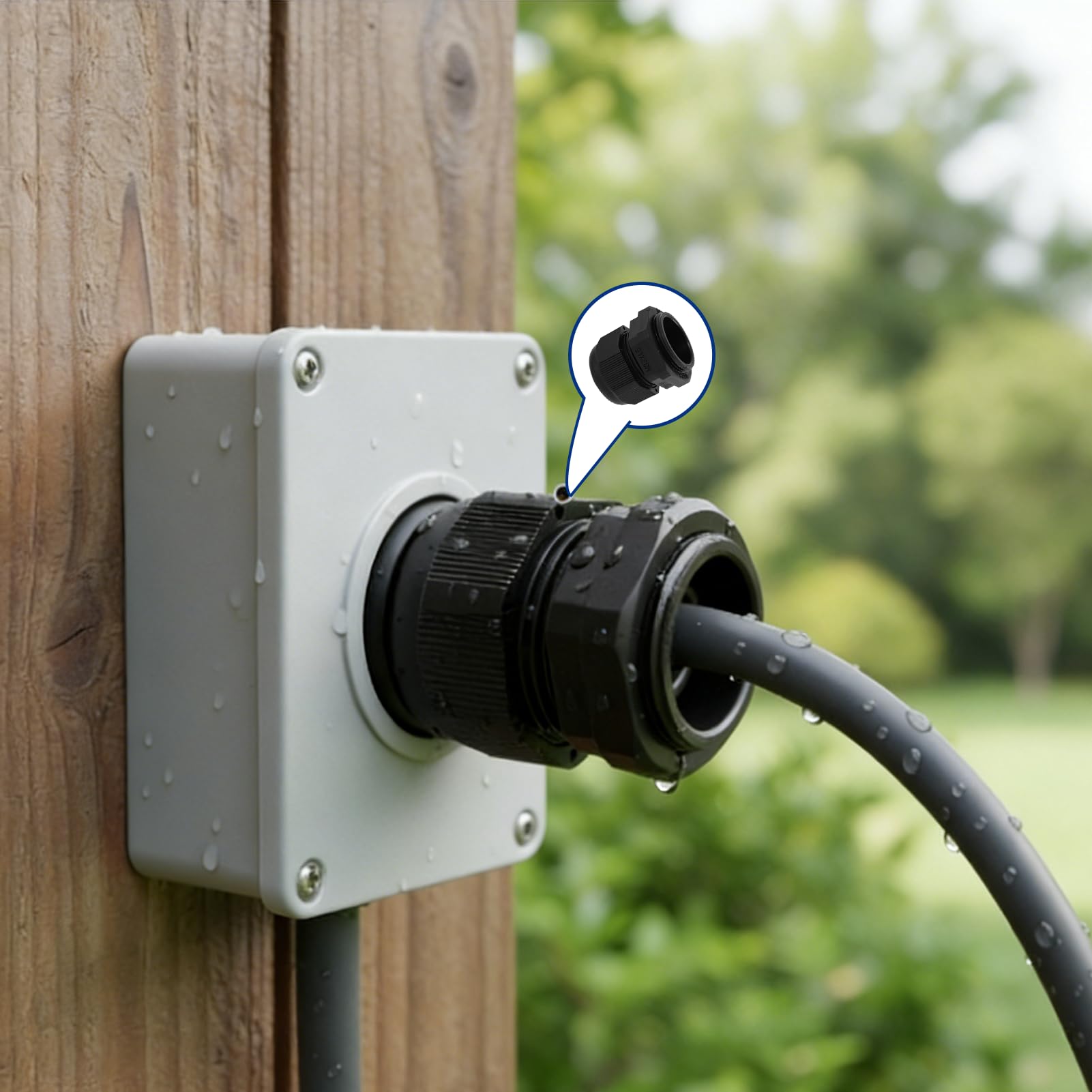 Prensaestopas M32 IP68 Conectores de Cable Nailon Impermeables Contratuerca Arandela 18-25mm