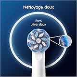 Oral-B Brossettes de Rechange Sensitive Clean, lot de 12, Blanches – Recharges Brosse à Dents Électrique Pro avec des Brins Ultra Doux pour les Gencives Saines, Emballage en Carton - 4