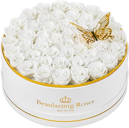 Miniatura 29 de Rosas preservadas para siempre, rosas reales en una caja, flores de cumpleaños para el día de la madre, para ella, mamá, mujer, esposa, día de San