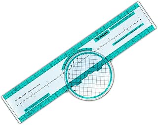 Aviation Plotter Slide Rule - Rotating Flight Computer & VFR Chart Plotter with 8 Scales - Student Pilot Accessories
