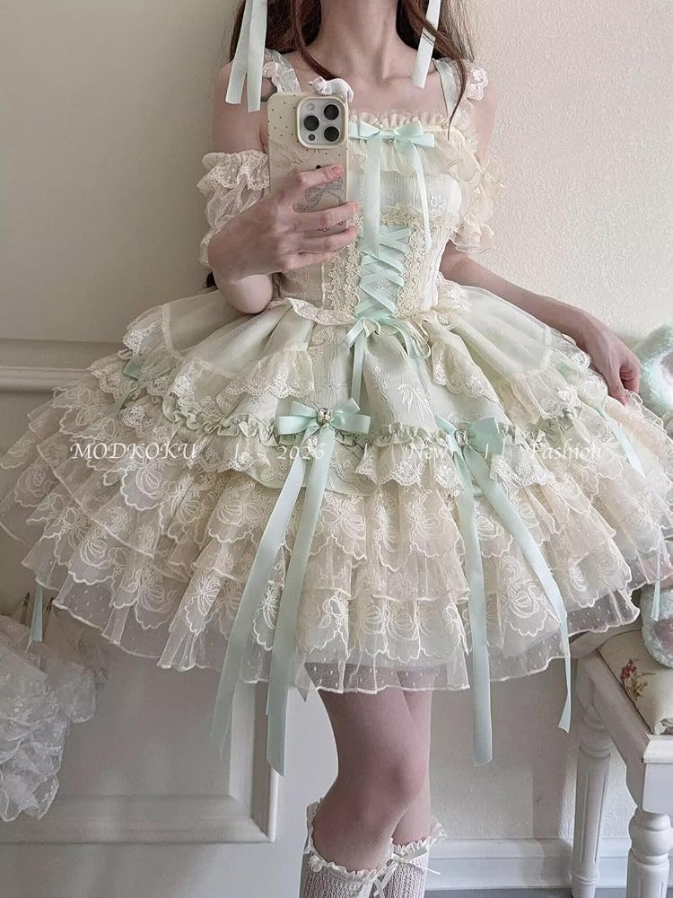 Amazon.co.jp: [MODKOKU] ロリータ JSK 花嫁風 ジャンパースカート